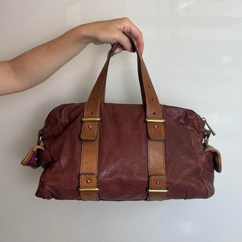 Fossil Women's Brown and Burgundy Bag
